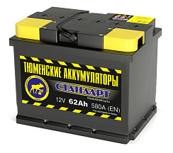Тюменский аккумулятор 6СТ-62LR Стандарт обратная полярность