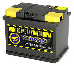 Тюменский аккумулятор 6СТ-55L Стандарт прямая полярность